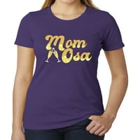 Momosa Funny majica, grafičke majice za ženu, slatke mamine majice - crni MH200WMOM S 3XL