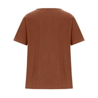 Smihono žensko modno dugme dole plus bluze Košulje Prodaja trendi Ljetna odjeća Crew majica Kafe casual