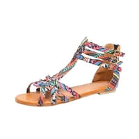 B91XZ Ljetne sandale Stil u stilu Žene kopče Sandale Sandale cipele Sandale Etničke ženske sandale ružičaste,
