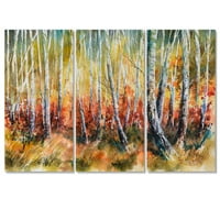 Art DesimanArt Bijele breze u gustoj jesenjoj šumi Tropska platna zidna umjetnost Art Print In. Širom