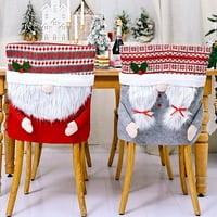 Santa Claus Stolica pokriva božićne ukrase za ukrase za kućne stolove