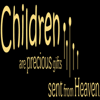 Djeca su dragocjeni pokloni poslani iz nebeske vinilne naljepnice za naljepnicu - mali - krema