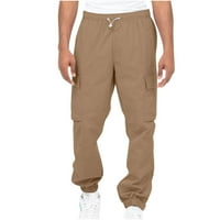 Giligiliso College Yould Adult Modne Muškarci Solidan Ležerne prilike višestruki džepovi Vanjske fitness hlače Tergo hlače pantalone