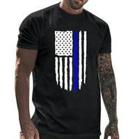 SNGXGN Workout Thirts Majice za muškarce Muški grafički logotip teški pamučni majice u redovnom crnom