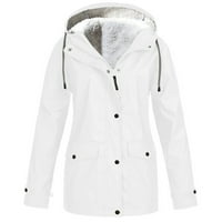 Puntoco Ženski kaputi, ženska puna jakna za kišu na otvorenom jakne Vodootporni kapuljač kapuljača, vjetrootporni smeđi 8