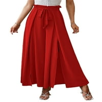 Thaisu ženske duge pantalone, ljetne jesenske dame slobodno vrijeme u obliku struka rucked plaže hlače
