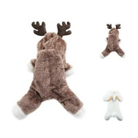 Wrea jelena jelena ovca Oblik parkas dolje za božićni dekor pas desni plišani kaput zimski kostim štenad pas cosplay odjeća