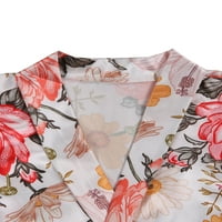 Seyurigaoka žene pidžamas roditelj-dijete V-izrez lažni čipkasti cvjetni ogrtač