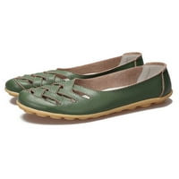 Colisha Women Flats Slip on Loafers Vožnja casual cipela Ženska modna kožna cipela Comfort Green 6.5