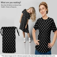 Onuone Rayon crna tkanina Geometrijska DIY odjeća za preciziranje tkanine Tkanina od dvorišta široko