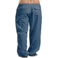 Eyicmarn ženske hlače za vuču, ljetna elastična struka solidne boje labave lounge hlače sa džepovima