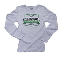Nacionalni park Yellowstone - zeleni znak - est. Ženska majica s dugim rukavima