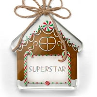 Ornament tiskan jednostrana superzvijezda rođendan božićne božićne neonblond