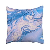 Plava Violet Cyan Azure Marnica Creative sa apstraktnim linijama ulje tečna boja Aqua jastuk kafići