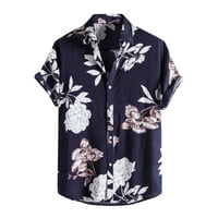 Outfmvch s dugim rukavima za muškarce Ljetna modna casual havajska majica cvijeća majica kratki rukav