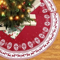 Suknja crvene božićne stablo plaid mat party cover snijeg elk kućna zabava xmas dekor 35