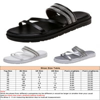 ROTOSW ženske platforme sandale otvorene papuče na nožnim prstima klizanje na slajdovima ugodne rhinestones slajd sandal ljetni modni crni 4.5