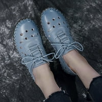 Crock Thengs donje prozračne ženske šuplje cipele čipke Ljetne opruge meke cipele modne i ženske casual cipele O2B cipele plave 41