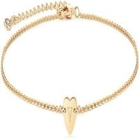 Zlatno srce Početno ogrlica od 18K pozlaćenog ručno rađenog slova Choker ogrlica za žene minimalističke