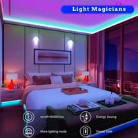 LED traka 100ft pametne svjetlosne trake sa upravljačkim uređajima za kontrolu aplikacija, RGB LED svjetla za spavaću sobu, glazbena sinkronizacija Svjetla za promjenu boje za zabavu u sobi