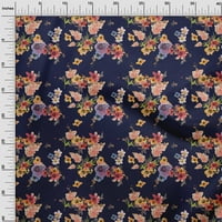 Onuone svilena tabby mornarička plava tkanina cvjetna ploča za cvijeće šivaće tkanine uz dvorište tiskano