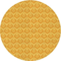 Ahgly Company u zatvorenom pravokutniku uzorke svijetle zlatne žute prostirke, 5 '8'