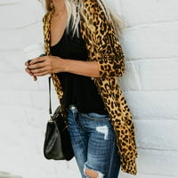 Ženski vrhovi Leopard s dugim rukavima Print modni kaput bluza s majicom