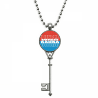 Luksemburg Država Zastava Naziv Privjesak Vintage ogrlica Srebrni ključ nakit