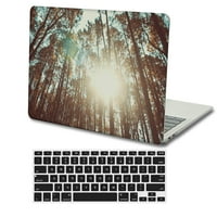 Kaishek Hard Shell kompatibilan je najnoviji macBook zrak sa ID-om osjet na dodir USB tip-c + crni poklopac