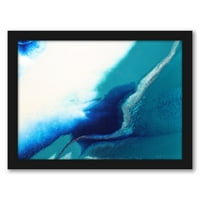 AmericanFlat Aqua Glitter by Deb Mcnaughton Black Frame Wall Art