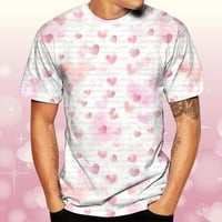 Košulje za muškarce Modni slobodno vrijeme Sports Valentine Pamuk Ispis majica kratkih rukava