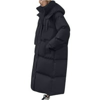 Zimska jakna za žene Zimska dugačka kapuljača pamučna jakna Debljina pamučna jakna labava pamučna dugačka