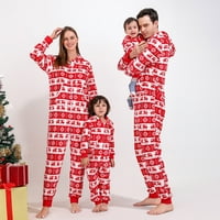 Stamzod Božićna porodična odjeća, dječji dječaci Djevojke Božićne modne slatke elk snježne pahulje Print
