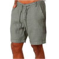 Safuny muške pamučne posteljine pol hlače sa džepom ljeto fit čišćenje trendy pantalone modna solidarna