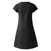 Wefuesd Crne haljine za žene Žene Ljeto stil Feminino Vestido majica Pamuk Casual Plus Veličina Ženska