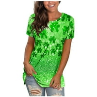 Rollbacks ženska dnevna majica St.Patricki grafički ispis Pulover Lucky Green Day Pokloni dugih rukava