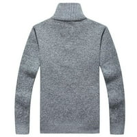 Todqot muški džemper kaput- Oplata casual fleece hunke tople jakne za muškarce Grey XL