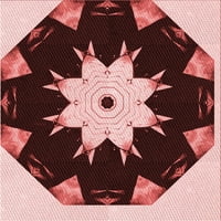 Ahgly Company Trgovi uzorak uzorka pastel ružičaste prostirke, 7 'kvadrat