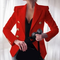 Dezed ženski blazervi i odijelo jakne za čišćenje modnih žena casual džepovi dugi rukav casual puni