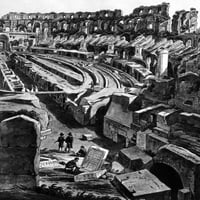 Rim: Colosseum, 1817. Ninterior od kolosama u Rimu. Operite crtanje Simone Poniardi, 1817. Print Poster