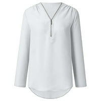 Ženske košulje s dugim rukavima Grafički print V izrez Bluze vrhovi Trendy Casual Lable Fit Fall odjeća