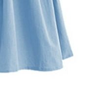 Žene Ležerne prilike za crtanje Ljetni ruffle elastični visoki stručni snimke hlače s širokim nogama
