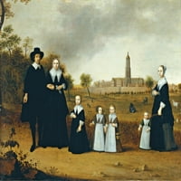 Porodica u pejzažu u renenom postera