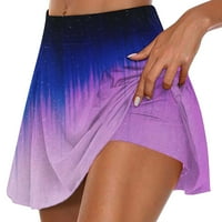 Fnochy ženske kratke hlače Yoga kratke hlače plus veličina Ljetna nabora za tenis suknje Atletska rastezljiva lažna dvostruka suknja