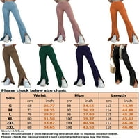 Cindysus Women Lounge High Squik Pants Ladies Chic HunTours Solid Boja Holiday Boot Cut Boho Long Pant