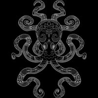 Boja mi hobotnica - svijetlo sive djevojke crne grafički tee - dizajn od strane ljudi xl