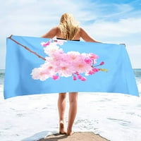 Cvijet ručnika za plažu od mikrofibrane elegantni cvjetni cvijet brzog suho upijajući ručnik za kupanje pokrivač za putovanja Yoga ženske djevojke