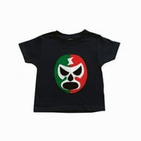 Dječja majica - Luchador Rojo + Verde - Lucha Libre - Majica Toddler - Mornarička crvena zelena