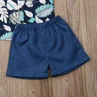 Toddler Baby Boy kratki rukav s majicom Swlica Shorts Set 2T 3T 4T 5T 6T Outfits Ljetna odjeća Plava