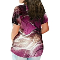 APEPAL Plus veličine za žene kratkih rukava majice Ležerne prilike ljetna odjeća okrugla izrez Tunike
